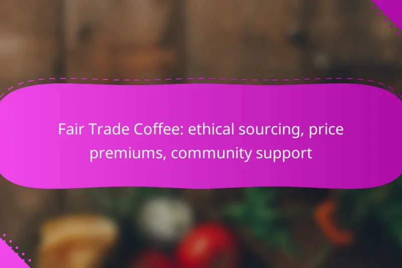 Fair Trade Coffee: ethical sourcing, price premiums, community support